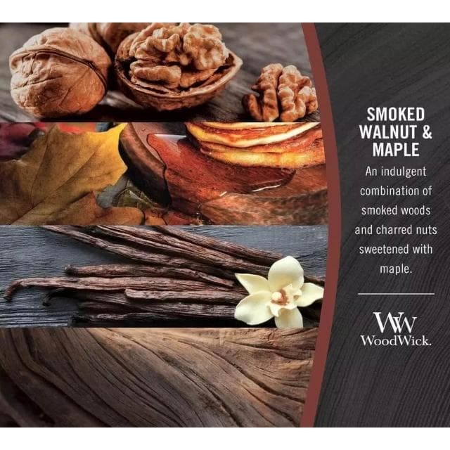 【WoodWick】美國WOODWICK 沙漏蠟燭 9.7oz 【煙燻胡桃&楓糖】SMOKED WALNUT&MAPLE 香氛蠟燭