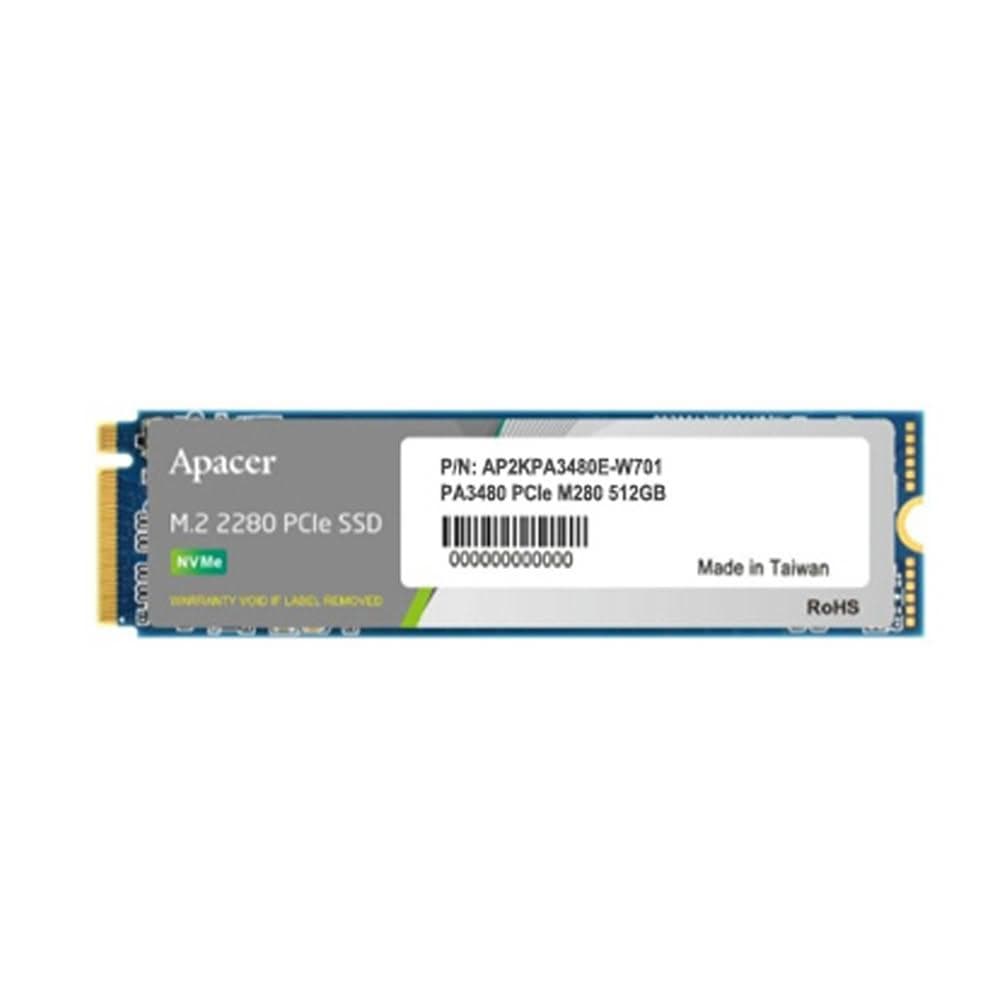 【Apacer 宇瞻】PA3480 M.2 PCIe Gen3 x4 512GB 專業級 SSD 固態硬碟