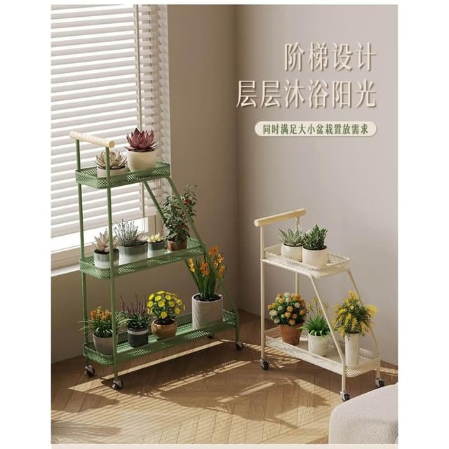 花架 盆栽架 多肉架 落地花架子 可移動花架客廳陽臺置物架落地鐵藝多層花盆架家用多肉植物擺放架