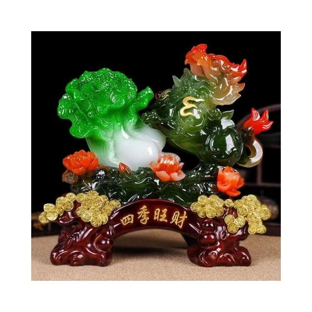 貔貅擺件招財鎮宅玉白菜店鋪開業禮品送禮客廳辦公室收銀臺裝飾品