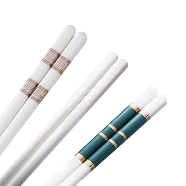 【日創生活】北歐風 陶瓷筷 筷子餐具 耐熱筷 防滑筷 環保筷子 陶瓷筷子 無毒筷子 筷子 抗菌筷 家用筷 方頭筷