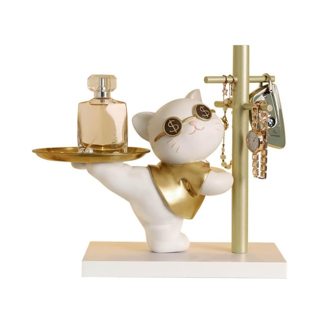 【匠俱】招財貓鑰匙收納擺件 入戶玄關收納置物 客廳托盤置物 桌面裝飾擺件 新居禮品 新屋送禮 入厝禮物居家擺件