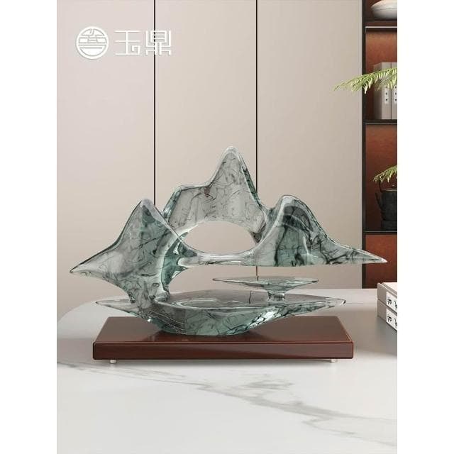 新中式創意假山擺設招財客廳玄關辦公室擺設禪意喬遷新居禮物高端