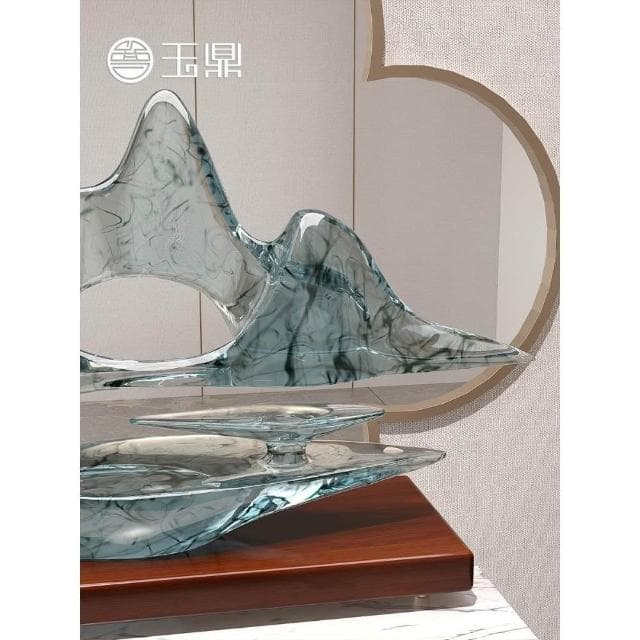 新中式創意假山擺設招財客廳玄關辦公室擺設禪意喬遷新居禮物高端