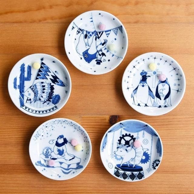 【Natural69】波佐見燒 mame系列 豆皿小碟 10.5cm-5入禮盒 (醬料碟/小菜盤/點心盤/水果盤/入厝禮/商務禮品) 