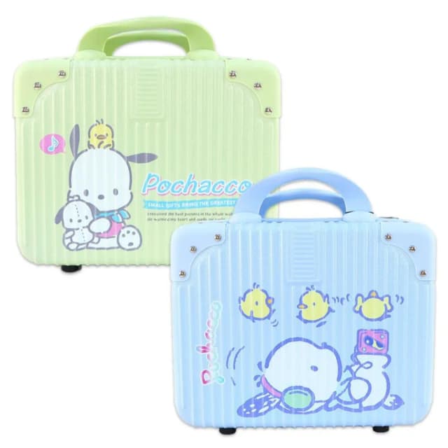 【SANRIO 三麗鷗】三麗鷗 帕恰狗 旅行格紋行李箱 背帶旅行箱 手提箱 化妝箱 行李箱 旅行箱