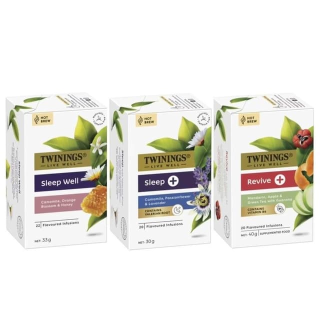 【Twinings 唐寧茶】澳洲【Twinings 英國唐寧草本茶 助眠蜂蜜款22包/助眠薰衣草款20包 /重振活力柑橘蘋果款20包】現貨