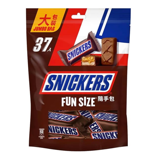 【Snickers 士力架】花生巧克力隨手包 18公克x37入/包 牛奶巧克力包花生焦糖
