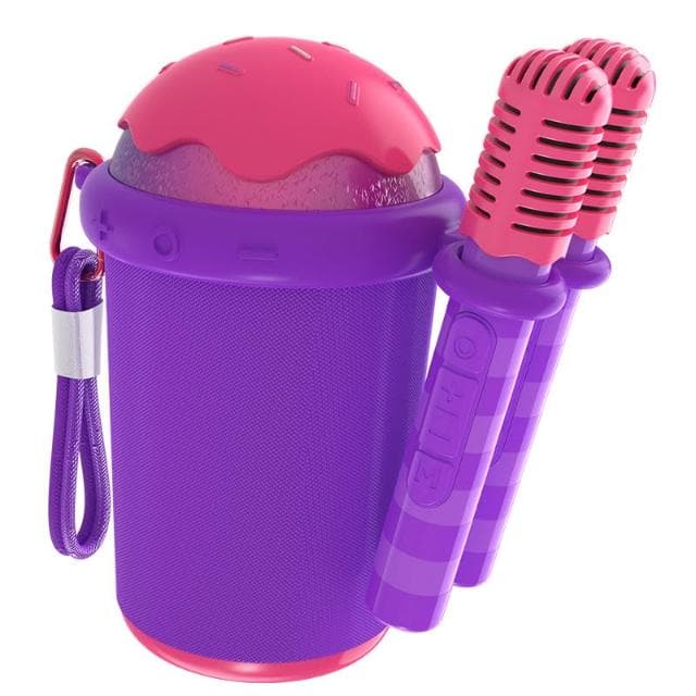 智能語音點歌麥克風 家庭戶外K歌 藍牙音響話筒一體麥克風 支援多種設備 內建修音聲卡 交換禮物