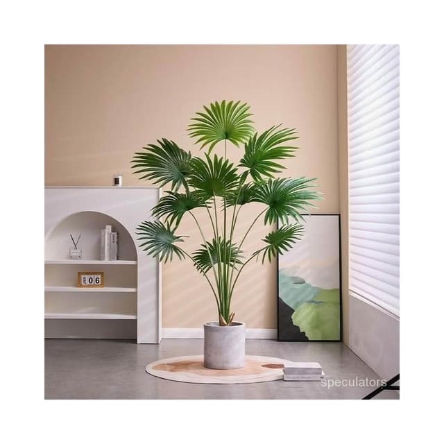 北歐風仿真植物加州蒲葵盆栽客廳室內造景綠植裝飾花落地擺件假樹