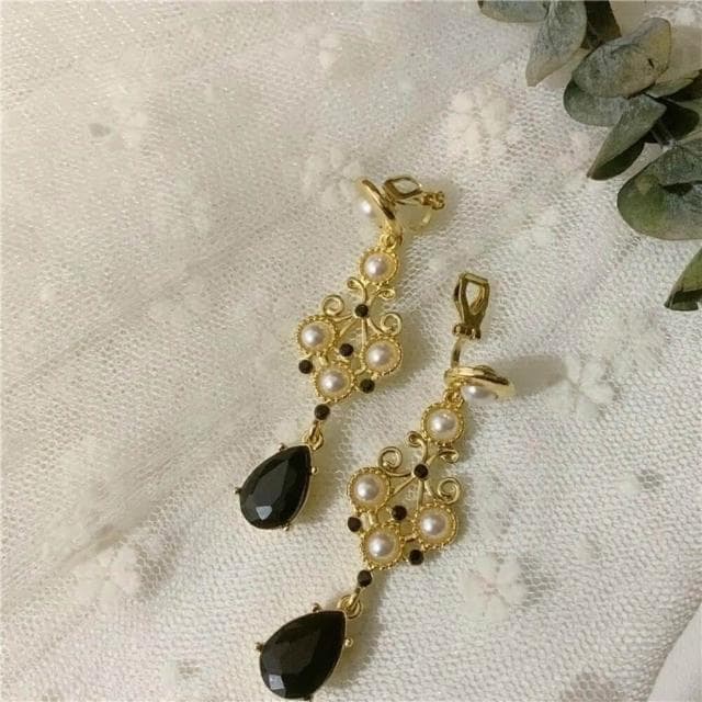 {遇見臻品}BG146 聖瑪麗亞法式復古耳環巴洛克風情耳環東大門滿鑽誇張水滴耳飾鑲鑽氣質耳環氣質優雅耳環造型耳環氣質耳環
