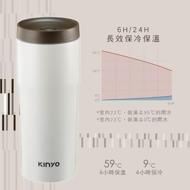 KINYO 304 不鏽鋼 車用保溫杯 480ml KIM-37 高質感 保溫瓶 保溫壺 水瓶 水壺 交換禮物 聖誕禮物