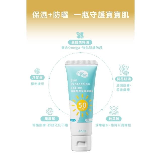 【nac nac】nac nac 海洋保濕防曬乳 SPF51+ 防曬乳液 海洋友善 嬰兒防曬 防曬霜