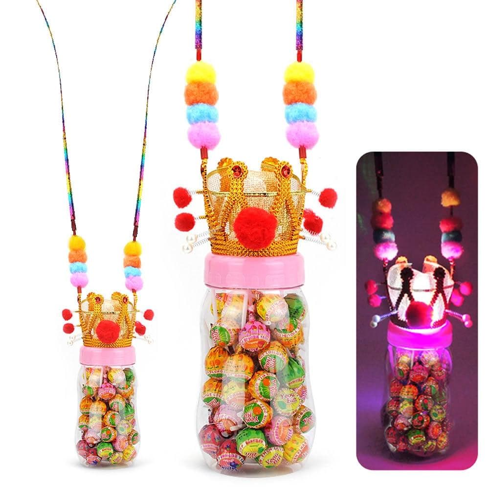 【晨豐商行】中壇元帥聖誕千秋-三太子LED發光頭帽棒棒糖奶瓶裝/中奶瓶30入.50入/三太子最愛棒棒糖/太子生日秒殺供品