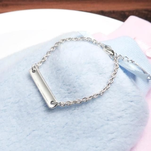 【ART64】純銀彌月禮盒組 寶寶手鍊 新生兒/滿月/彌月禮物推薦 平安竹造型 兒童銀飾 細版