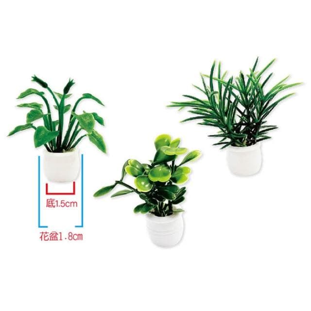 美勞材料 台灣現貨 小植物盆栽 20入 迷你仿真盆栽 仿真花 植物模型 微型景觀盆栽 辦公室桌面小物