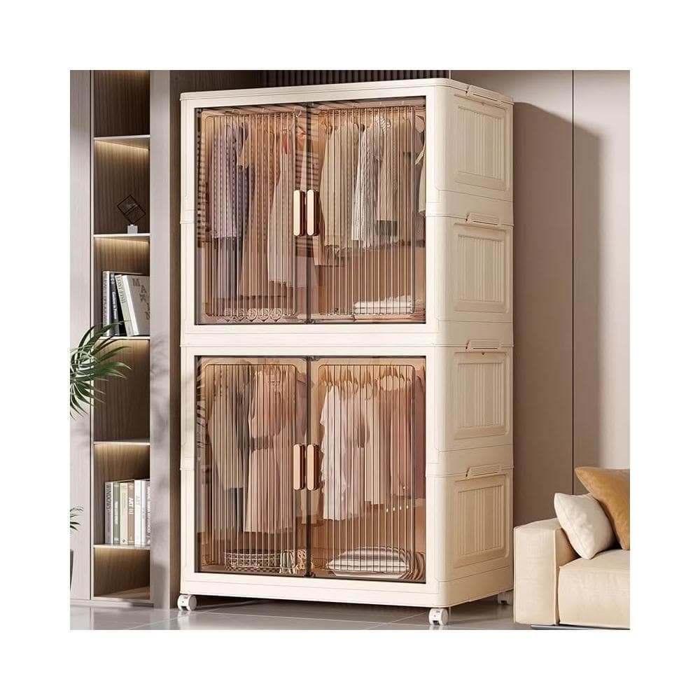 收納櫃子置物櫃家用塑膠免安裝多層雜物簡易衣櫃嬰兒衣服衣櫃