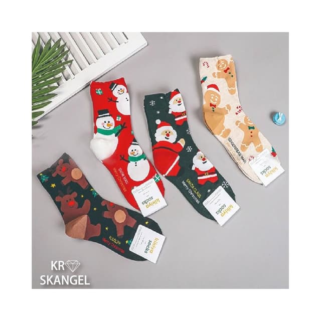 節慶襪子 韓版襪 聖誕襪 節慶襪 中筒襪 聖誕老人襪子 麋鹿襪 聖誕樹襪子 聖誕禮物薑餅人 台灣出貨 台灣賣家