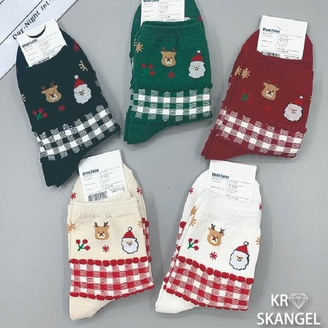 節慶襪子 韓版襪 聖誕襪 節慶襪 中筒襪 聖誕老人襪子 麋鹿襪 聖誕樹襪子 聖誕禮物薑餅人 台灣出貨 台灣賣家