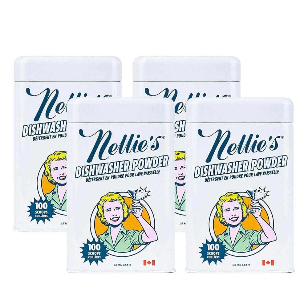 【Nellies】天然洗碗機專用洗碗粉1.6kg-4入組 (洗碗粉/碗盤清潔/餐具清潔)