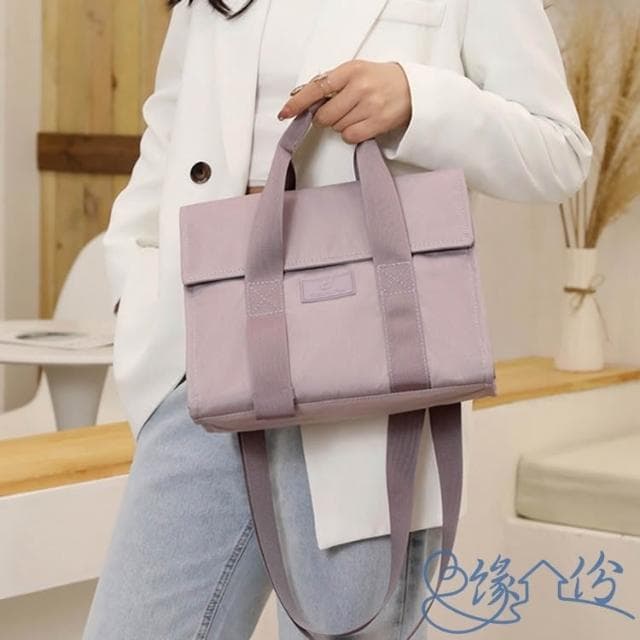 質感手提/肩背兩用尼龍包 側背包 斜背包 小方包 手腕包 手提包 情人節禮物【緣份小屋】