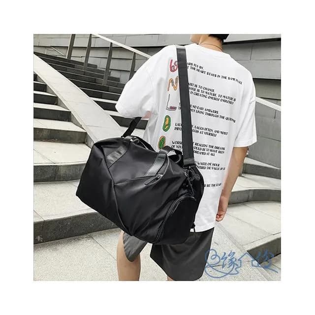 大容量休閒尼龍運動包 旅行袋 側背包 單肩包 情人節禮物【緣份小屋】