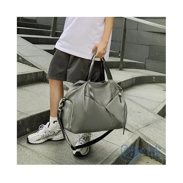 大容量休閒尼龍運動包 旅行袋 側背包 單肩包 情人節禮物【緣份小屋】