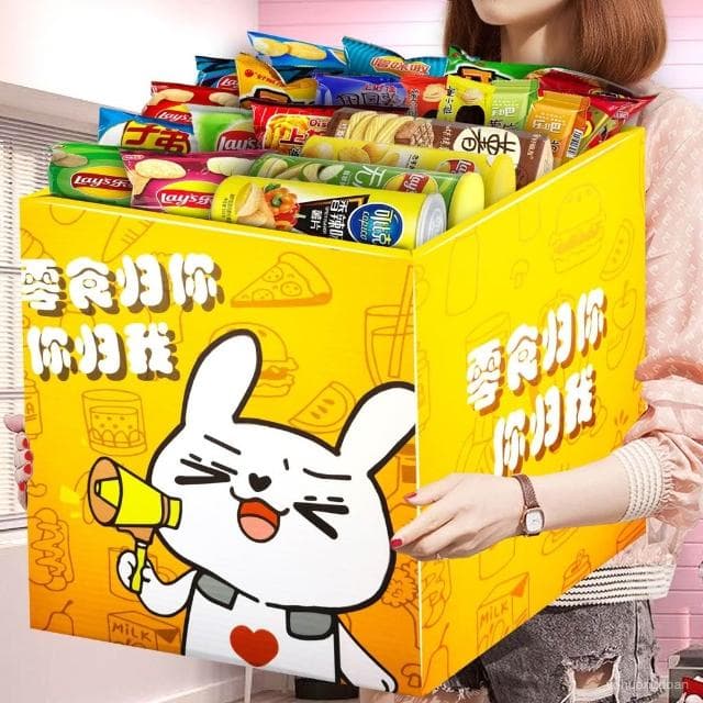 樂事薯片零食大禮包可比克好麗友組閤超大巨型一箱送女友生日禮物