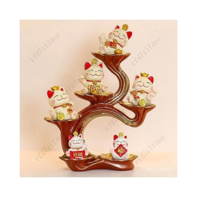 招財貓擺件 喬遷新居禮物進門入戶玄關電視櫃酒櫃裝飾吉祥物國潮貓 客廳擺件 桌面擺件 房間擺設 居家擺飾 玄關擺件