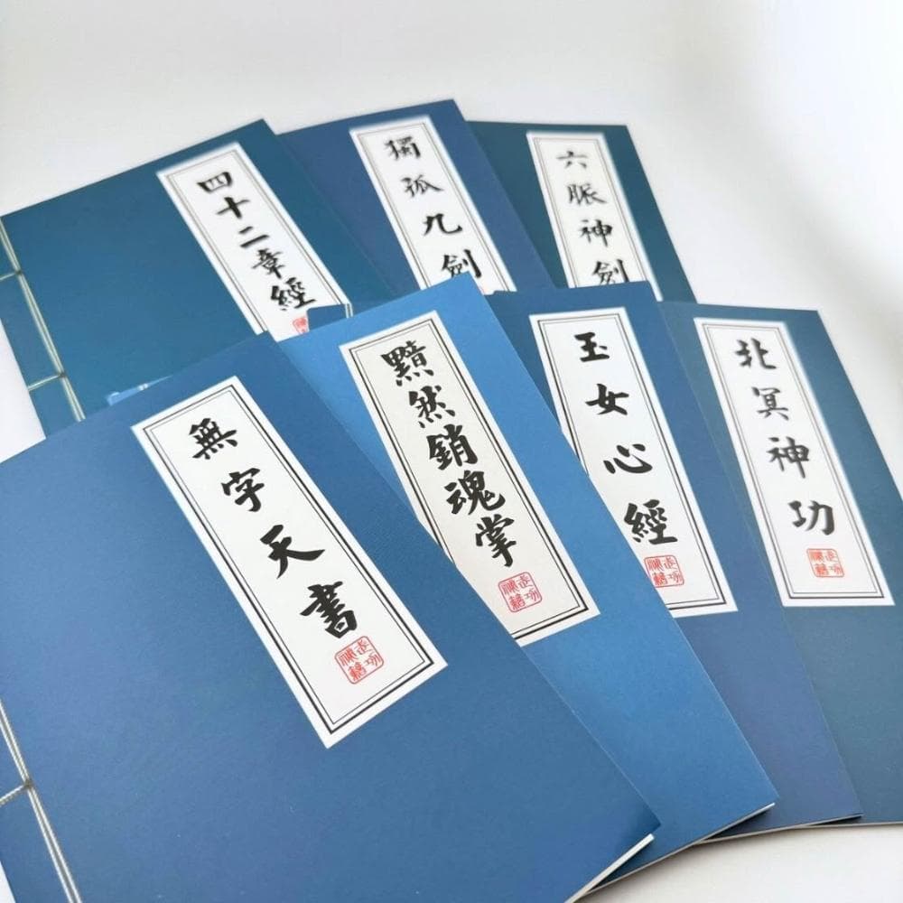【遊樂園生活選物】武功祕笈筆記本 橫線內頁 創意筆記本 絕世神功 中國功夫 辦公用品 交換禮物 搞笑日記 筆記本