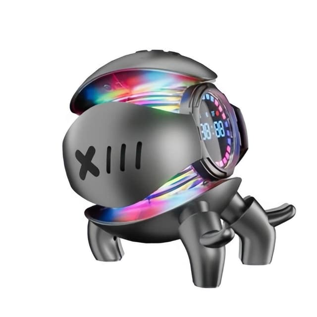 機甲小怪獸時鐘藍牙音響 無線鬧鐘氛圍燈桌面電腦低音炮 智能AI藍牙音響 生日禮物 桌面音響