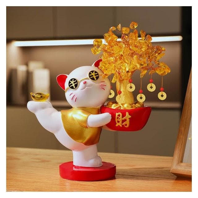 [免運]招財貓 入厝禮物 招財擺飾 發財樹 店面裝飾 開幕送禮 家裡擺飾 裝飾品擺件 開業送禮 喬遷禮品 開幕禮