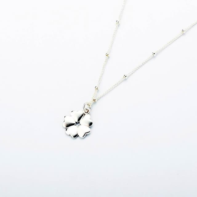 【Angel & Me】愛心幸運草 s925 純銀 項鍊 生日 週年 情人節禮物