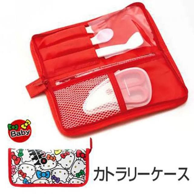 餐具外出餐具袋 (KT) 餐具收納袋  外出餐具袋  Hello Kitty 餐具袋  三麗鷗正版餐具袋
