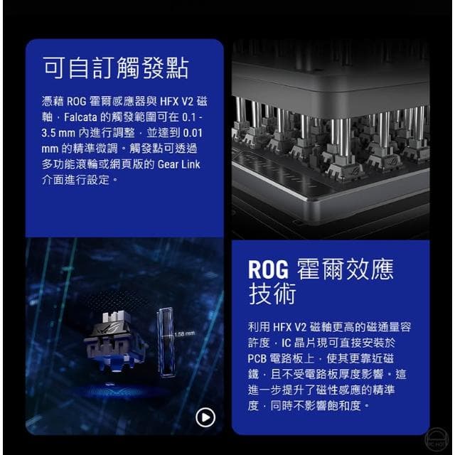 【ASUS 華碩】ROG Falcata 分離式電競鍵盤 磁軸 三模連線 霍爾感應器 8KHz 輪詢率 快速觸發 電競鍵盤 無線鍵盤