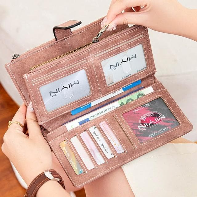 【MoonDy】女生長夾 錢包 大容量長夾 多卡位錢包 手拿包 韓系長夾 女生皮夾