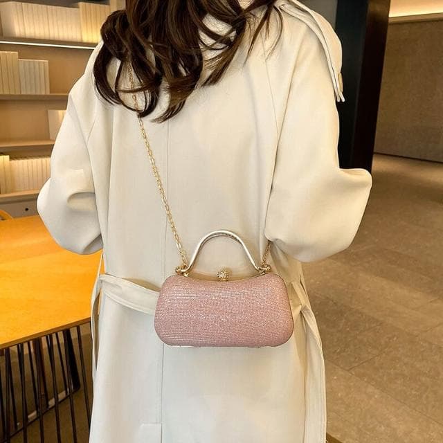 氣質盒子包潮時尚鏈條晚宴包閃鉆女士單肩斜挎包質感公事包商務手拿包編織手抓包手機腋下包男女信封包多夾層大容量手提包禮物包