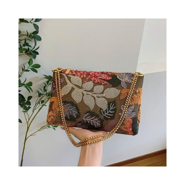 高級感亮片晚宴包刺繡手拿包小眾包包女士信封包質感公事包商務手拿包編織手抓包手機腋下包男女信封包多夾層大容量手提包禮物包