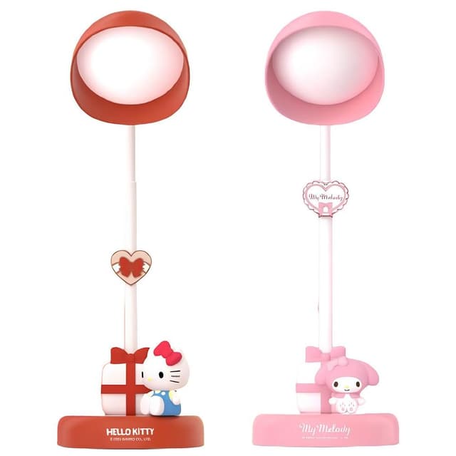 【SANRIO 三麗鷗】檯燈 書桌燈 台燈 小夜燈 閱讀小夜燈 床頭燈 兒童夜燈 冷暖燈光調節 臥室裝飾 送禮 生日 交換 禮物 聖誕
