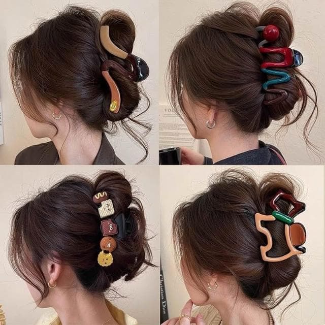 鯊魚夾女髮夾可愛卡通抓夾大號發量多ins韓國高級感後腦勺盤發鲨魚發夾發飾(情人節 聖誕節 生日 髮飾 頭飾 髮夾 禮物)