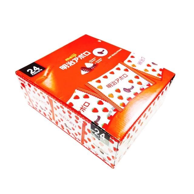 【Meiji 明治】阿波羅草莓可可粒 21公克 24包 ( 草莓 巧克力 可可 雙色巧克力 雙色可可 隨手包)