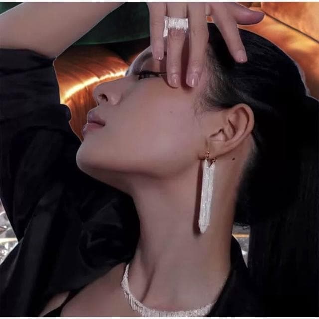 {遇見臻品}BG368冷淡風設計感波浪曲線耳飾歐美極簡螺旋弧耳環波浪曲線耳墜波浪曲線耳環波浪曲線耳環金屬耳環銀色流蘇耳環
