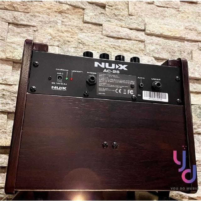 【NUX】Nux AC-25 木吉他 雙軌音箱 藍芽 充電式 人聲 公司貨(nux 樂器 木 吉他 音箱)