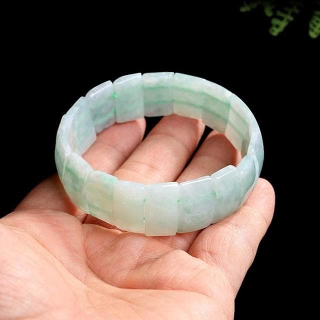 【Paiya 派亞】緬甸A貨翡翠福牌手串手牌玉石手鏈時尚男女款手飾送禮好物/交換禮物
