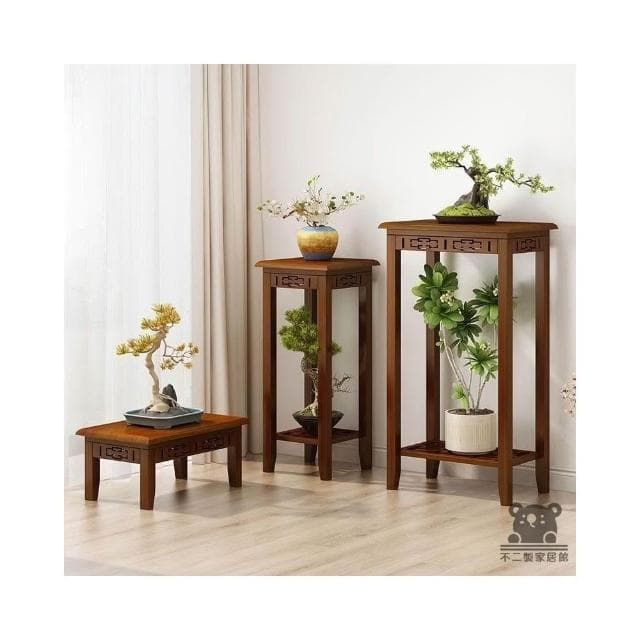 植物架 財位桌 木花架 復古花架 展示邊桌 盆栽架 園藝花架 置物架 楠竹花台 花瓶架 聚寶盆架