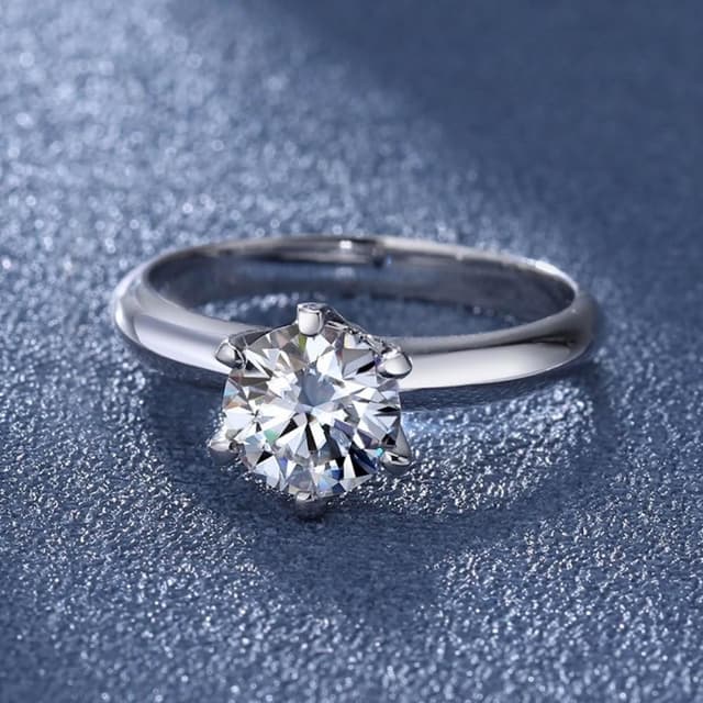 【米蘭精品】現貨+預購 頂級莫桑鑽石戒指925純銀戒指婚戒女鑽戒子求婚戒情人節禮物-10克拉經典六爪74lp31