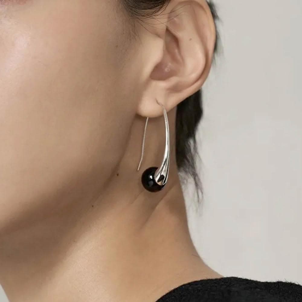 【MoonDy】耳環 耳飾 瑪瑙耳環 小眾設計 垂墜耳環 個性耳環 時尚百搭