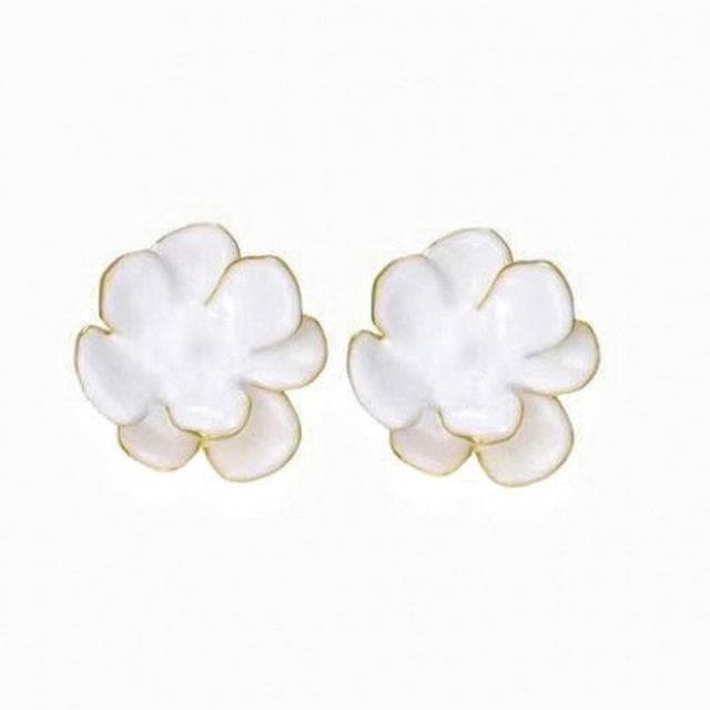 【MoonDy】耳環 耳釘 耳飾 花朵耳環 山茶花耳環 百搭飾品 送禮物