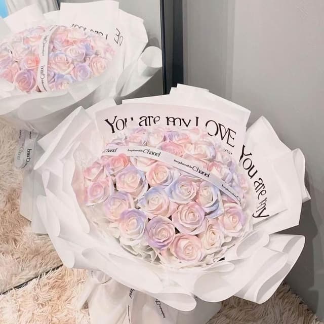 【望星願】碎冰藍 玫瑰花束 香皂仿真花 生日禮物 送女朋友 520七夕情人節 教師節 女生男友仿真生日禮物浪漫高級