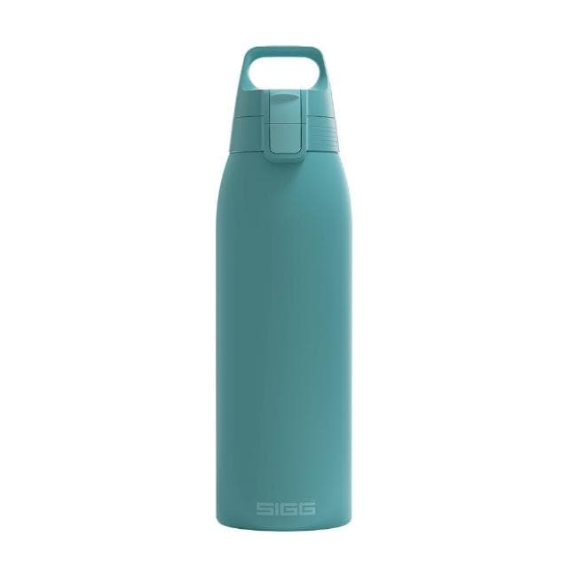 【SIGG】Shield 超輕量彈蓋保溫瓶 1000ml (湖水藍;保溫杯/水瓶/水壺)